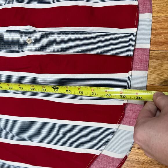 Vintage Tommy Hilfiger Button Up Shirt Large Striped Fade Grunge Distressed - Picture 9 of 11